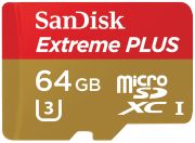 SanDisk Extreme Plus microSDXC UHS-I U3 64GB (SDSQXSG-064G-GN6MA)