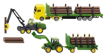 Siku John Deere Forst-Set 1801