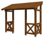 Skan Holz Vordach Paderborn Typ 5 Farblich behandelt Skan Holz Vordach Paderborn Typ 5 Farblich behandelt
