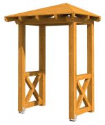 Skan Holz Wesel Vordach Typ 4 Farblich behandelt Skan Holz Wesel Vordach Typ 4 Farblich behandelt