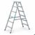 Zarges Stufenstehleiter, Aluminium, Anzahl Stufen/Plattformhöhe mm: 2 x 6 / 1400 Zarges Stufenstehleiter, Aluminium, Anzahl Stufen/Plattformhöhe mm: 2 x 6 / 1400