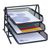 WEDO Briefablage Office, aus Drahtmetall, 3 Ablagen, schwarz, 65 801 WEDO Briefablage Office, aus Drahtmetall, 3 Ablagen, schwarz, 65 801