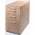 Hammerbacher Stand - Karteicontainer "OFFICE SOLID" Nussbaum höhenverstell., Möbel Hammerbacher Stand - Karteicontainer "OFFICE SOLID" Nussbaum höhenverstell., Möbel