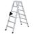 Günzburger Stufenstehleiter Alu. 6Stufen 8,9kg 2seitig Leiter-H.1390mm Trgf150kg/Stufe Günzburger Stufenstehleiter Alu. 6Stufen 8,9kg 2seitig Leiter-H.1390mm Trgf150kg/Stufe