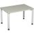 Geramöbel Schreibtisch Stockholm, 1200x800x680-820 mm, Lichtgrau/Weißalu S-555102-LG/WA Geramöbel Schreibtisch Stockholm, 1200x800x680-820 mm, Lichtgrau/Weißalu S-555102-LG/WA