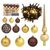 vidaXL Weihnachtskugel-Set mit Spitze und 150 LEDs Golden Bronze 61-tlg. vidaXL Weihnachtskugel-Set mit Spitze und 150 LEDs Golden Bronze 61-tlg.