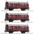 Roco 3-tlg. Set: Schiebedachwagen, DB (77050) Roco 3-tlg. Set: Schiebedachwagen, DB (77050)