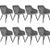 tectake Marilyn Esszimmerstuhl Samtoptik 8er Set tectake Marilyn Esszimmerstuhl Samtoptik 8er Set