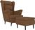 vidaXL Ohrensessel mit Hocker Samt vidaXL Ohrensessel mit Hocker Samt