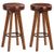 vidaXL Barhocker 2x Echtleder Akazienholz (246260) vidaXL Barhocker 2x Echtleder Akazienholz (246260)