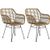 HOMCOM Esszimmerstühle mit Rückenlehne Rattanoptik 2er Set HOMCOM Esszimmerstühle mit Rückenlehne Rattanoptik 2er Set