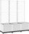 vidaXL Pflanzkübel mit Rankgitter PP 120 x 40 x 136 cm (153284) vidaXL Pflanzkübel mit Rankgitter PP 120 x 40 x 136 cm (153284)