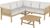 Primaster Gartenmöbel-Set Leros Holz Primaster Gartenmöbel-Set Leros Holz