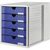 Schubladenbox Han System-Box, 5 Fächer Korpus grau, Schubladen geschlossen blau Schubladenbox Han System-Box, 5 Fächer Korpus grau, Schubladen geschlossen blau