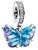 Pandora Blauer Murano-Glas Schmetterling Charm-Anhänger (792698C01) Pandora Blauer Murano-Glas Schmetterling Charm-Anhänger (792698C01)