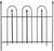 Relaxdays Gartenzaun Metall GOTH 4er Set (10020691) Relaxdays Gartenzaun Metall GOTH 4er Set (10020691)