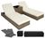 tectake 2 Sonnenliegen Rattan mit Aluminiumgestell und Tisch inkl. Schutzhülle tectake 2 Sonnenliegen Rattan mit Aluminiumgestell und Tisch inkl. Schutzhülle