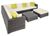 tectake Marbella Rattan Lounge mit Aluminiumgestell tectake Marbella Rattan Lounge mit Aluminiumgestell