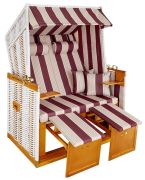 tectake Strandkorb mit Polster verstellbar