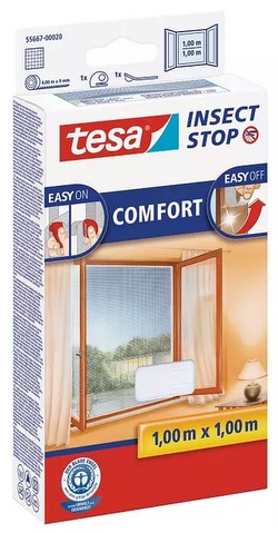 Tesa Insect Stop Fliegengitter COMFORT für Fenster 1,00 x 1,00 m Tesa Insect Stop Fliegengitter COMFORT für Fenster 1,00 x 1,00 m