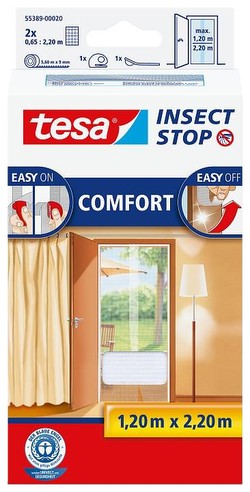 Tesa Insect Stop Fliegengitter Comfort f. Türen 2 x 0,65 m x 2,2 m