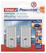 Tesa Powerstrips Haken Large Classic 2 kg chrom 2 Stk.