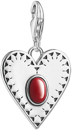 Thomas Sabo Charm-Anhänger Herz roter Stein (1683-111-10) Thomas Sabo Charm-Anhänger Herz roter Stein (1683-111-10)