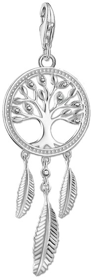 Thomas Sabo Charm-Anhänger Traumfänger Baum silber weiß (1845-051-14) Thomas Sabo Charm-Anhänger Traumfänger Baum silber weiß (1845-051-14)