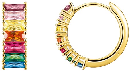 Thomas Sabo Creolen bunte Steine Pavé gold (CR667-488-7)