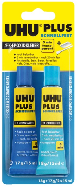UHU Plus Schnellfest 2 x 15 ml (45700)