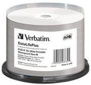 Verbatim DVD-R 16x Wide Print Waterproof No ID 50er 43734 Verbatim DVD-R 16x Wide Print Waterproof No ID 50er 43734