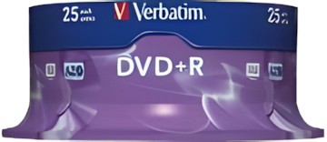 Verbatim DVD+R 4,7GB 16x 25er 43500