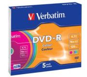 Verbatim DVD-R Colour 5 Stk. 43557