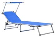 vidaXL Klappliege mit Sonnenschutz Aluminium und Textiline vidaXL Klappliege mit Sonnenschutz Aluminium und Textiline