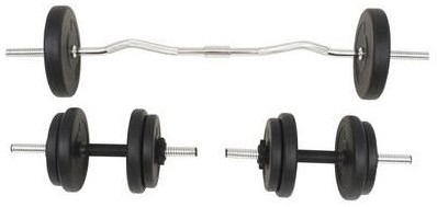 vidaXL Langhantel- und Kurzhantelset 30 kg (91400)