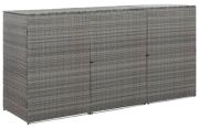 vidaXL Mülltonnenbox Poly Rattan 229 x 78 x 120 cm
