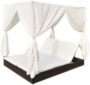 vidaXL Outdoor-Loungebett mit Vorhang (42948) vidaXL Outdoor-Loungebett mit Vorhang (42948)