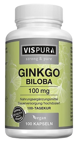 Vitamaze Vispura Ginkgo Biloba 100 mg Extrakt hochdosiert 100 Kapseln Vitamaze Vispura Ginkgo Biloba 100 mg Extrakt hochdosiert 100 Kapseln