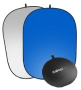 Walimex Pro 2in1 Falthintergrund grau/blau 150 x 200 cm