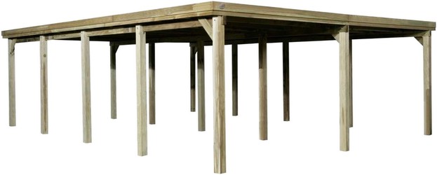WEKA Carport 618 ohne Dachplatten Gr. 3