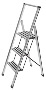 Wenko Alu-Design Klapptrittleiter 3-stufig 601012100